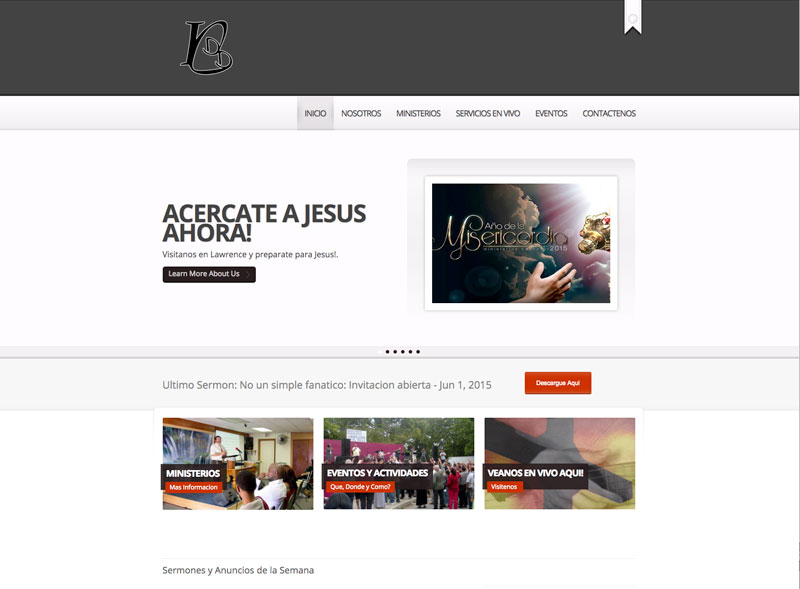 Nonprofit church WordPress site Lawrence MA